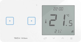 SINUM WSR-02L Regulator pokojowy + włącznik dwupolowy lewy kolor biały