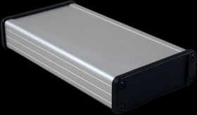 Aluminum enclosure, (L x W x H) 160 x 84 x 28 mm, natural, IP65, 1457J1601