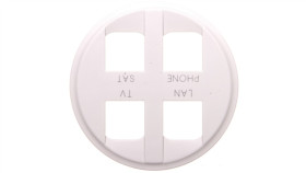 Celiane Plakietka Gniazda Multimedialnego 4Xrj45 Biała 068194