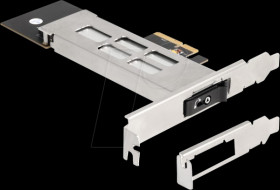 47028 removable frame PCIe for 1x M.2 NVMe SSD, lock