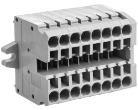 Listwa zaciskowa 2-przewodowa 2,5mm2 8-torowa szara z mocowaniem śrubowym 869-108 /50szt./