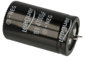 Kondensator; SNAP-IN; elektrolityczny; 47000uF; 16V; LHS; KEM47/16/30x50Lt; 20%; fi 30x50mm; 10mm; przewlekany (THT); luzem; -40