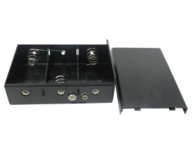 Uchwyt do baterii, x 3, montaż zatrzaskowy