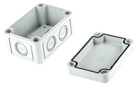 Puszka elektroinstalacyjna ścienna Poliwęglan 94 x 65 x 57mm Szary IP66 liczba otworów 6 Günther Spelsberg