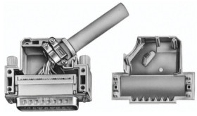 Osłona tylna D-Sub 37 -pinowe Polimer Kąt Proste TE Connectivity C
