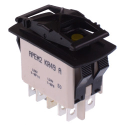 KR49CAXLLG APEM On-Off-On Yellow LED 24V Automotive Rocker Switch DPDT