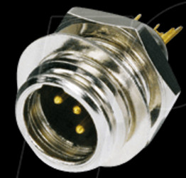 RT5MP TINY xlr panel connector, 5-pin, wall thicknesses of up to 6 mm