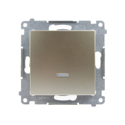 Łącznik schodowy podświetlany złoty mat DW6L.01/44 Kontakt Simon54