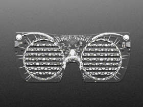 Adafruit LED Glasses Front Panel - 116 RGB LEDs with I2C Driver