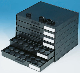 Regał szufladkowy, kolor: Czarny, materiał: Plastik, 190mm x 272mm x 250mm, Licefa