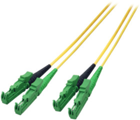 Duplex-jumper, E2000 to E2000, 2 m, OS2, singlemode 9/125 µm, O0933.2
