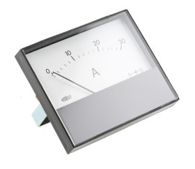 Amperomierz analogowy panelowy DC zakres 0/30A wysokość wycięcia: 63.5mm wartość 30A ±8% +40°C HOBUT