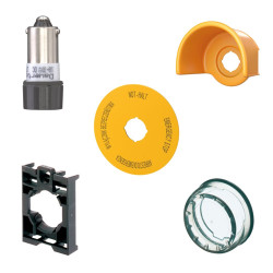 Button lens, round, symbol unlocking, 218310