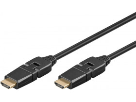 Kabel HDMI / HDMI 3m 2.0 4K@60Hz (obrotowe wtyki 360°)