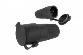 Gniazdo przenośne gumowe z/u 16A 250V IP44 LUX D.3157L