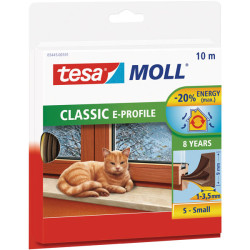 tesa&#xAE; 05445 Classic E Profile Rubber Sealing Insulation Brown 9mm x 10m