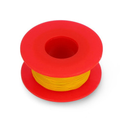 Przewód montażowy Kynar z miedzi srebrzonej - 0,25mm/AWG 30 - żółty - 50m