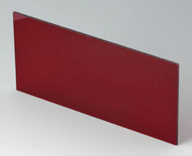 Front plate, acrylic glass, (W x H) 139.2 x 67.3 mm, red/transparent, B6143341