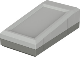 PS enclosure, (L x W x H) 125 x 67 x 40 mm, light gray, IP40, 32124070
