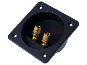 Gniazdo głośnikowe banan 2 pin kwadratowe 81mm x 81mm