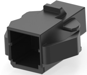 Plug housing, 6 pole, pitch 2.5 mm, straight, black, 1-1903131-3