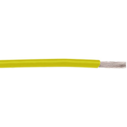 Przewód montażowy 0,03 mm² Żółty Alpha Wire PTFE 32 AWG 250 V dł. 30m 7/0.008 mm 200°C Ustawa stanu Kalifornia 65,