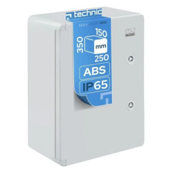 Obudowa ABS standardowa pusta 250x350x150 z ocynkowaną płytą montażową szara IP65 EDO777003 EDO