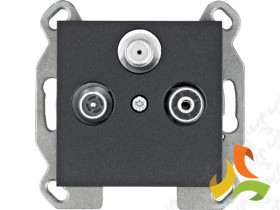 LUMINA Gniazdo antenowe RTV-SAT końcowe czarne WL3113 HAGER
