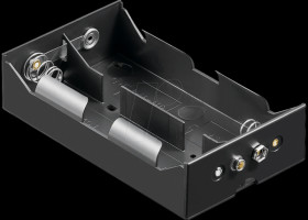Holder for 4 Mono cells (D), push button