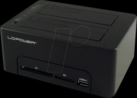 LC-DOCK-U3-CR Docking station 2x 2.5"/3.5" SATA, USB 3.0 hub, CF/SD