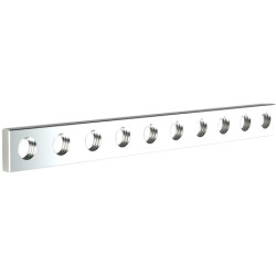 Threaded strip, straight, steel, (L x W x H) 76.2 x 5 x 1.5 mm, 15 HP, 002.12.211