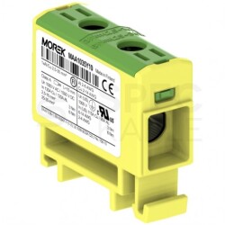 Listwa zaciskowa 1-torowa Al/Cu 2,5-35mm2 135A 1500V na szynę TH35 żółto-zielony OTL35 MOREK