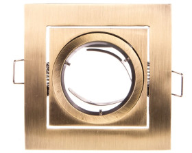 Sufitowa oprawa punktowa VILA uchylna, IP20, kwadrat, patyna