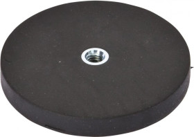 Akcesoria, Magnes, Ø66mm, Neodym-żelazo-bor, gwint wewnętrzny M6, guma AY000129