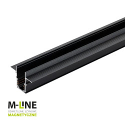 Szyna magnetyczna 1-faza podtynkowa 2m czarna M-LINE
