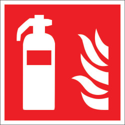 SafetyMarking 38.A5010 Fire Extinguisher Sign 150mm x 150mm ISO 7010