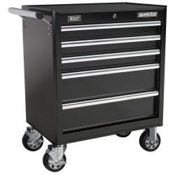 Sealey AP33459B Rollcab 5 Drawer with Ball Bearing Runners - Black