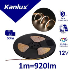 Taśma LED 12V LCOBC 10W/M 12IP00-WW 920m/m 3000K Ra90 rolka 50mb 3 lata Gwarancji 38903