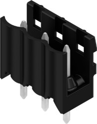 Pin header, 3 pole, pitch 5 mm, straight, black, 1626400000