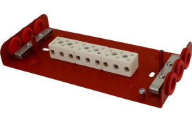 Puszka instalacyjna przeciwpożarowa przelotowa 9×6mm2 204x30x100mm 450V bez bezpieczników AWOP-960PP