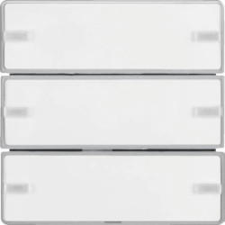 KNX e/s Q.x Przycisk 3-kr z polem opis., diod. LED RGB i czuj. temp., alu 80143321