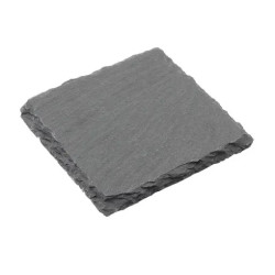 Rough Cut Laser Engraving Slate Square Coasters 4 Pack