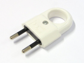 Wtyczka sieciowa ELGOTECH WTP2C 2,5A 250V biała