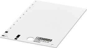 PVC device marker, (L x W) 14.9 x 8.7 mm, white, carrier card with 88 pcs, 0830303