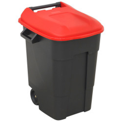Sealey BM100R Refuse/Wheelie Bin 100L - Red