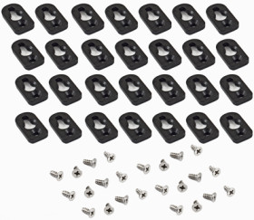 Enclosure feet, PC, (L x W x H) 33 x 17 x 5 mm, black, for series 1557, 1557FOOT2BK-24