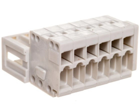 Gniazdo MCS-MINI Classic pinowe 6-torowe raster 3,5mm jasnoszare 734-306 /100szt./