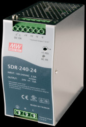 SDR-240-24 Switching power supply, DIN mounting, 240 W / 24 V / 10 A