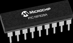 PIC Microcontroller, 8 bit, 20 MHz, PDIP-18, PIC16F628A-I/P