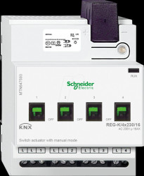 MTN647593 Switch actuator REG-K/4x230/16 with manual mode, light grey